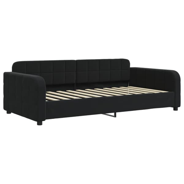 Dagbädd utdragbar svart 100x200 cm sammet
