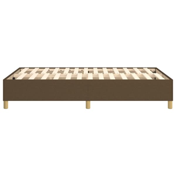 Boxspring-sängram mörkbrun 120x200 cm tyg