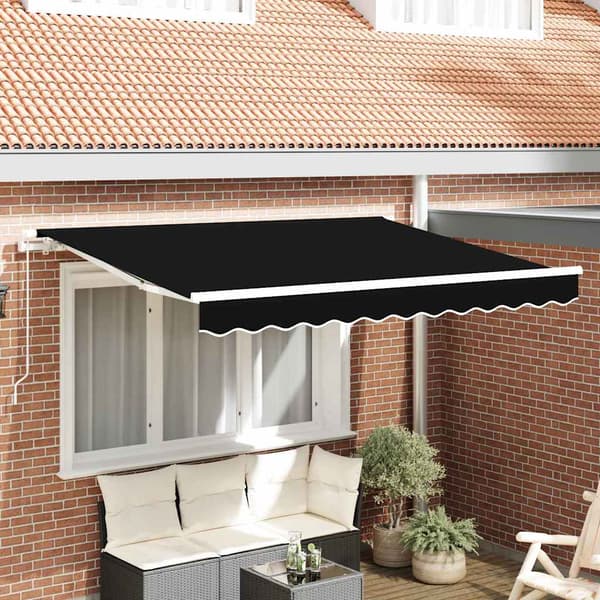 Markisväv Svart 3,5 x 2,5 m Polyester
