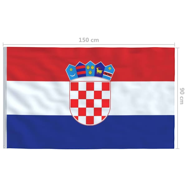 Kroatiens flagga 90x150 cm