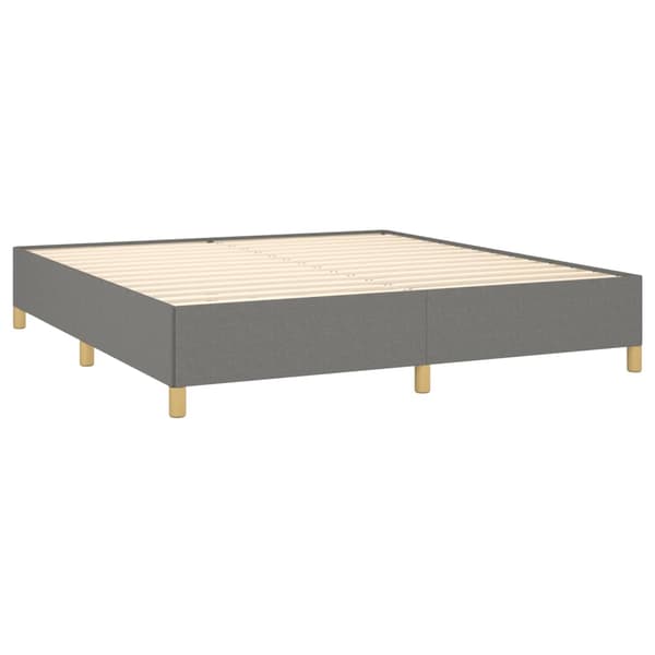 Boxspring-sängram mörkgrå 180x200 cm tyg