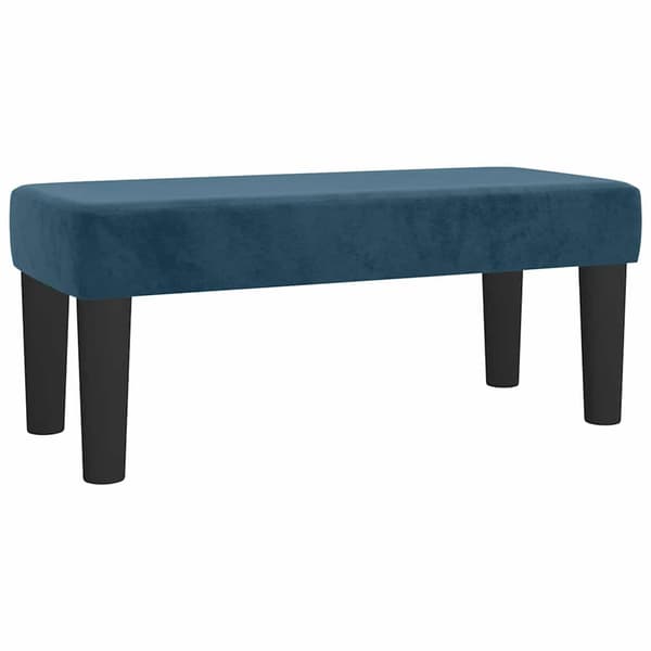 Ramsäng med madrass mörkblå 120x200 cm sammet
