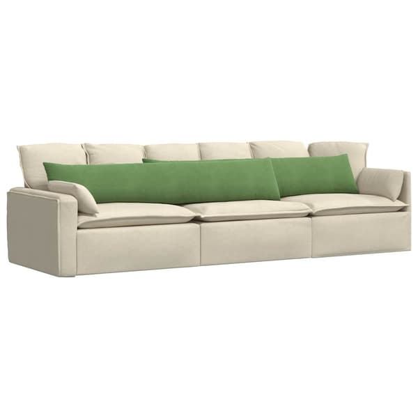Sofakuddar 2 pcs Ljusgrön 200 x 40 cm Kordread tyg