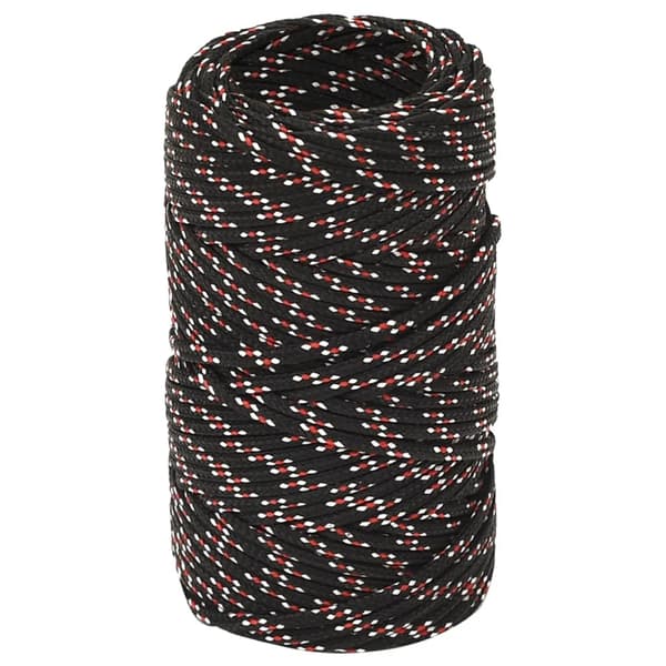 Båtlina svart 2 mm 50 m polypropen