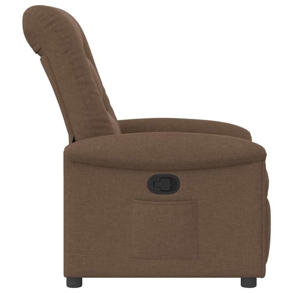 Reclinerfåtölj brun tyg