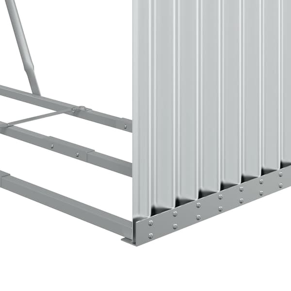Vedställ silver 120x45x140 cm galvaniserat stål