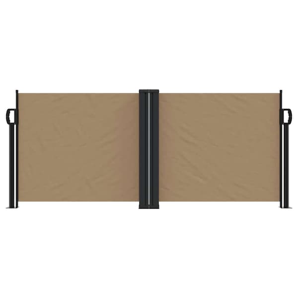 Infällbar sidomarkis taupe 100x600 cm