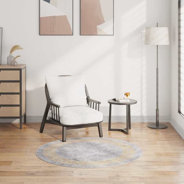 Matta tvättbar φ120 cm grå