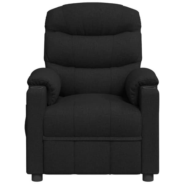 Massagefåtölj svart tyg