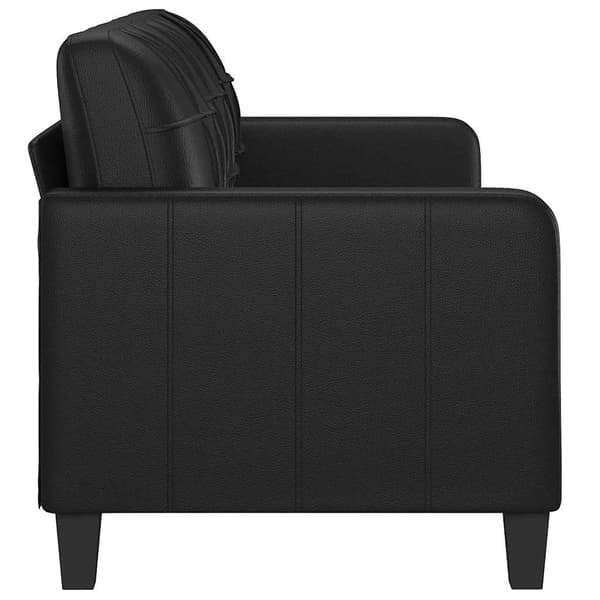 3-sitssoffa svart 180 cm konstläder