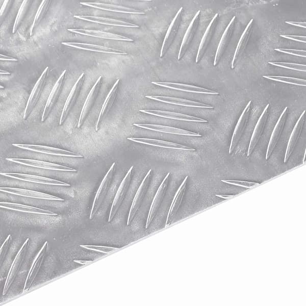 Trappsteg 4 st 50 x 20 cm Silver Aluminium Rektangulär