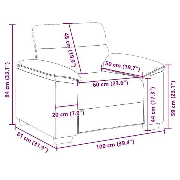 Soffstol 100x81x84 cm linne