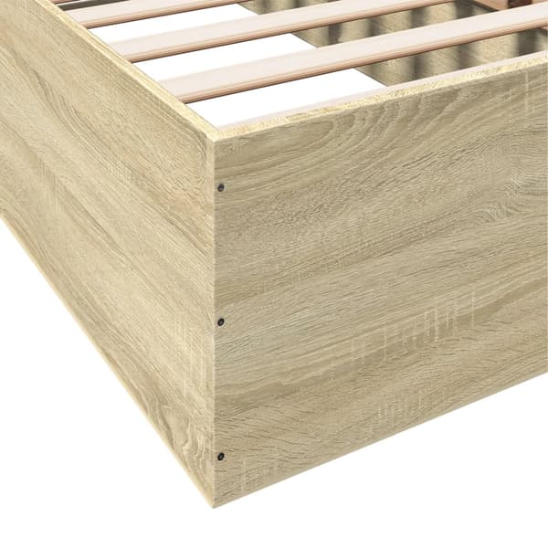 Sängram sonoma-ek 90x190 cm konstruerad trä