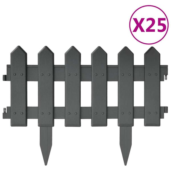 Rabattkant 25 delar antracit 10 mm PP