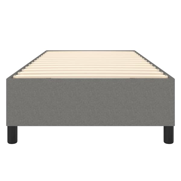 Boxspring-sängram mörkgrå 90x200 cm tyg