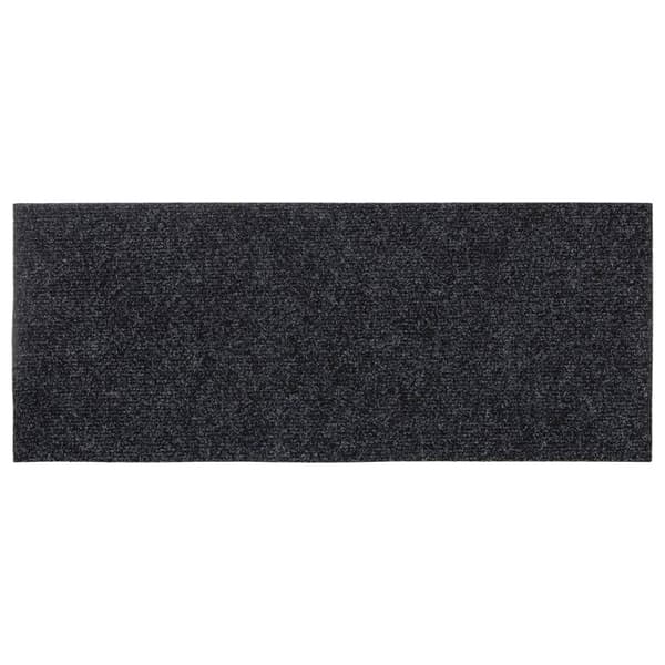 Trappmattor självhäftande 15 st 60x25 cm mörkgrå rektangulära