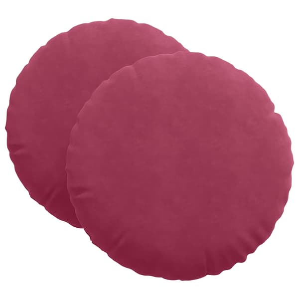 Sittkuddar 2 pcs Vinröd Ø 80 x 29 cm Sammet
