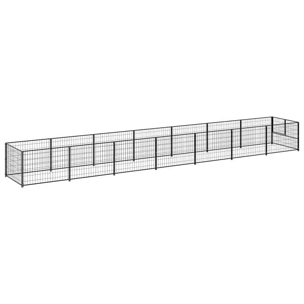 Hundgård svart 7 m² stål
