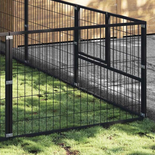 Hundgård svart 21 m² stål