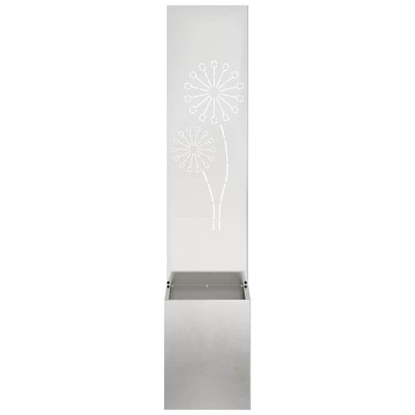 Trädgårds integritetsskärm Silver 32 x 150 cm Rostfritt stål