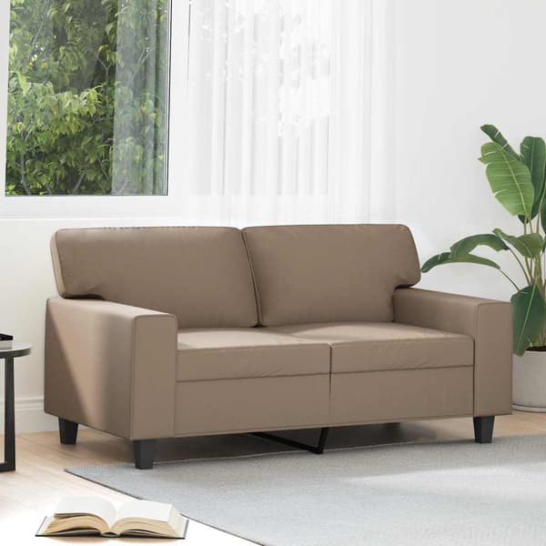 2-sitssoffa cappuccino 120 cm konstläder