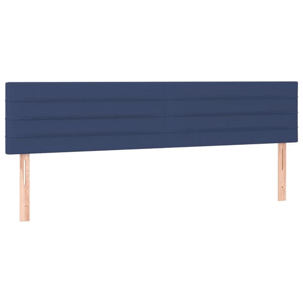 Ramsäng med madrass blå 200x200 cm tyg