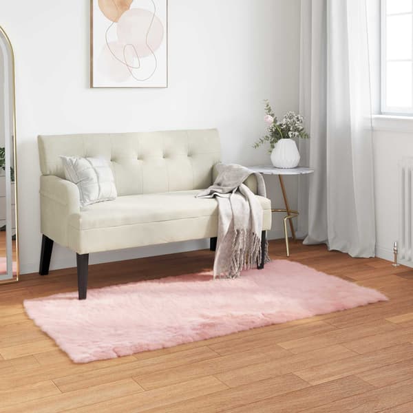 Fuskfäll matta TAFALLA Rosa 60 x 110 cm Polyester