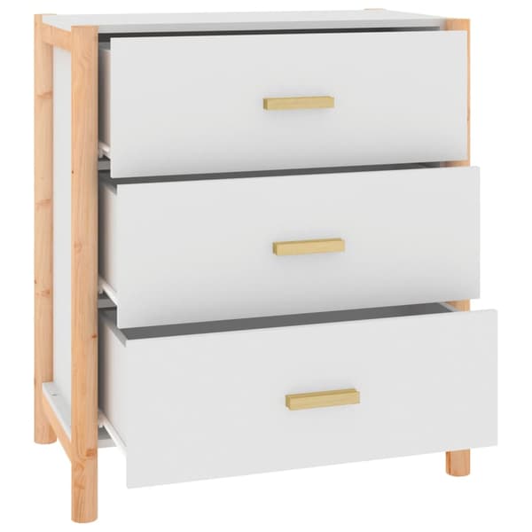 Skänk vit 62x38x70 cm konstruerat trä