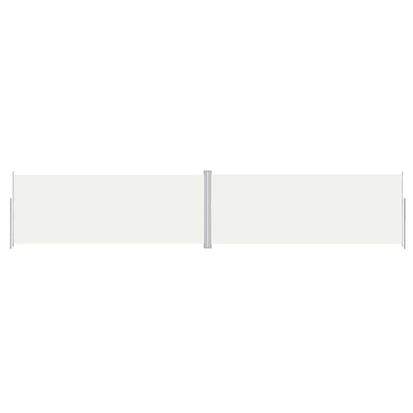 Infällbar sidomarkis gräddvit 200x1000 cm