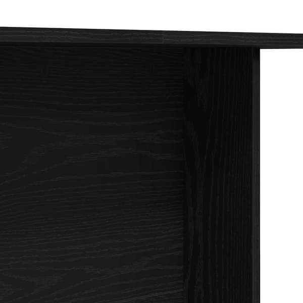Matbord 110 x 60 x 75 cm Konstruerat trä Svart Ek Rektangulär