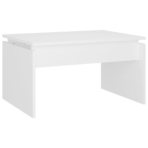 Soffbord vit 68x50x38 cm konstruerat trä