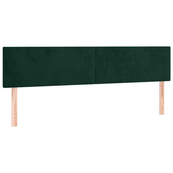 Ramsäng med madrass mörkgrön 120x190 cm sammet