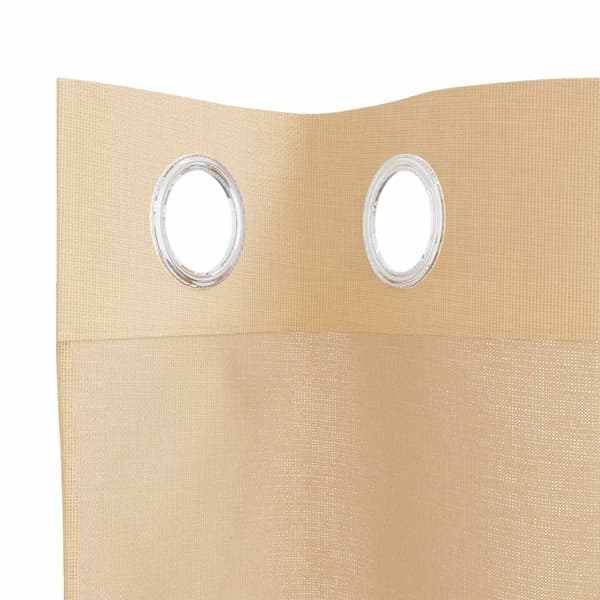 Voile gardiner med genomföringar 2 st sand