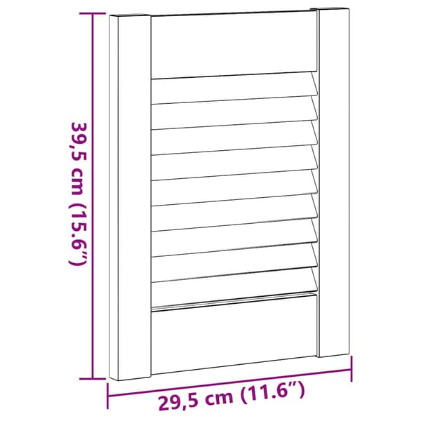 Lamelldörr lamell, vit 39,5x29,5 cm