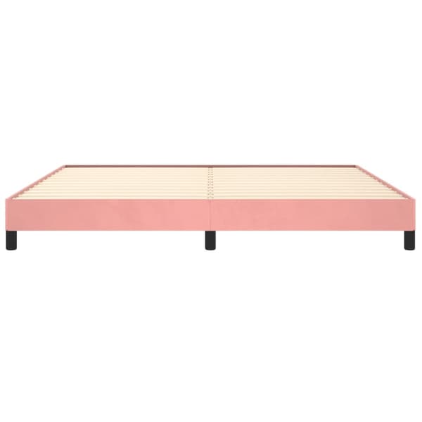 Sängram rosa 200x200 cm sammet
