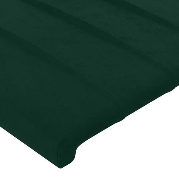 Sänggavel mörkgrön 90x5x118/128 cm sammet