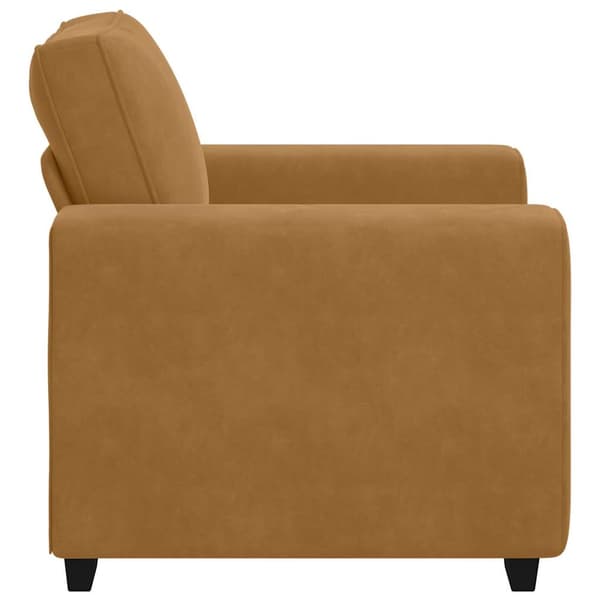 Soffstol brun 100x77x82 cm sammet