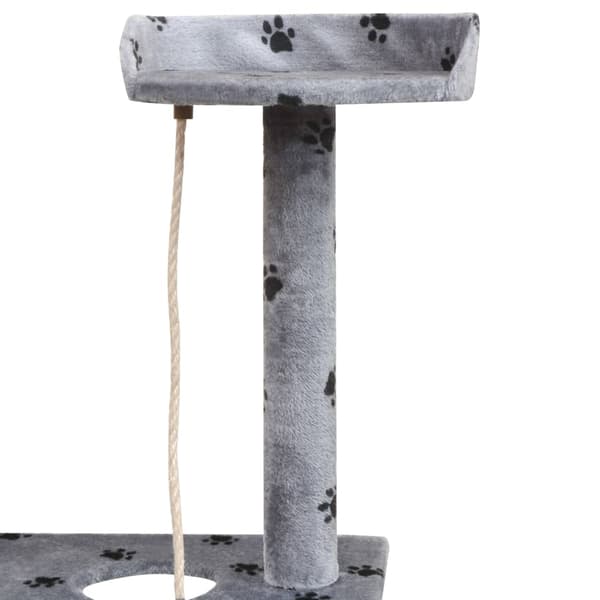 Klösträd med sisalpelare 150 cm tassavtryck grå