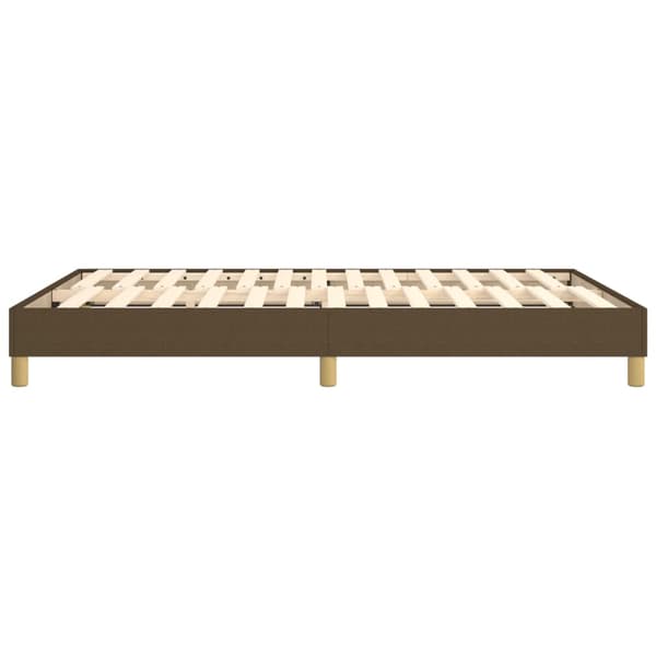 Boxspring-sängram mörkbrun 140x190 cm tyg