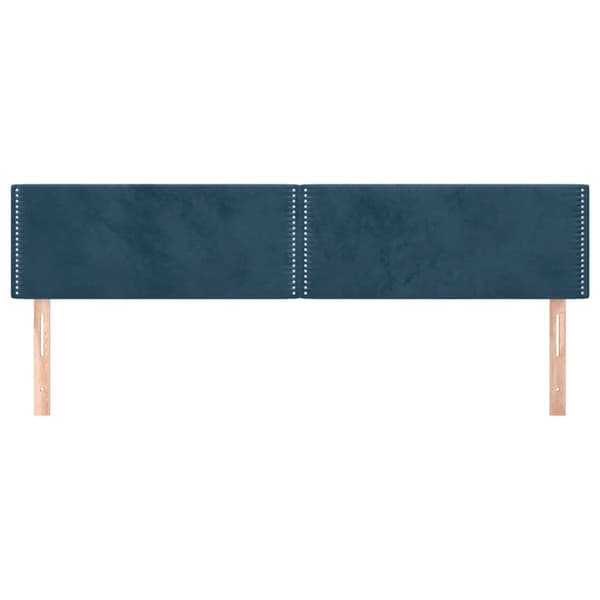 Sänggavlar mörkblå 160x5x78/88 cm sammet