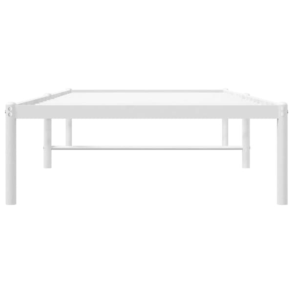 Sängram metall vit 80x200 cm
