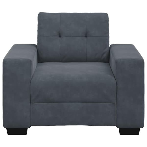 Soffstol mörkgrå 100x78x80 cm sammet