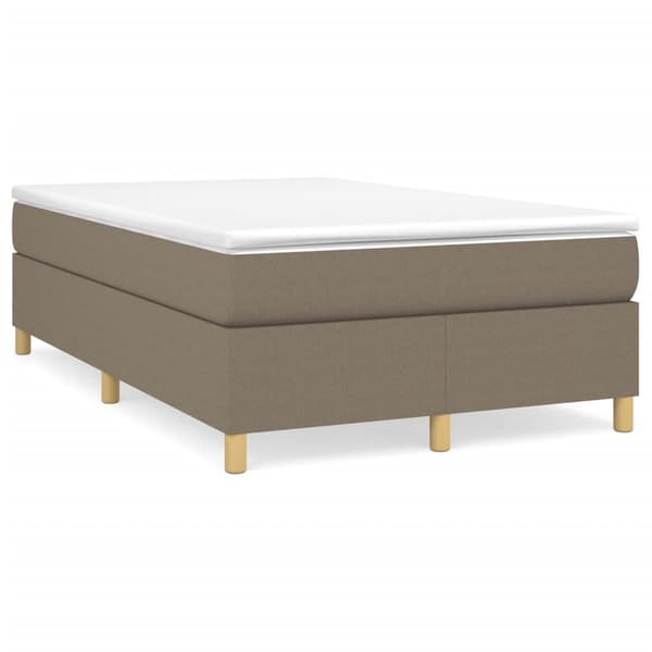 Boxspring-sängram taupe 120x200 cm tyg