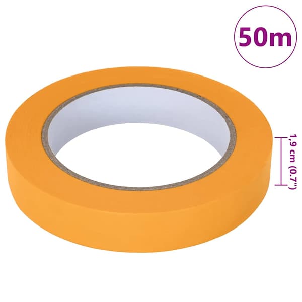 Målartape 6 pcs Gul 19 mm x 50 m Papper