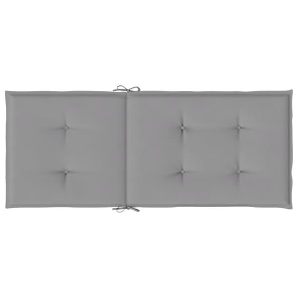 Stolsdynor 4 st grå 120x50x3 cm tyg