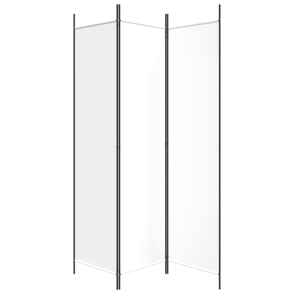 Rumsavdelare 3 paneler vit 150x200 cm tyg