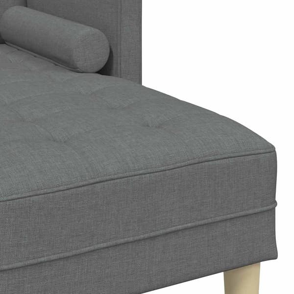 Soffset med kudde Mörkgrå Polyester