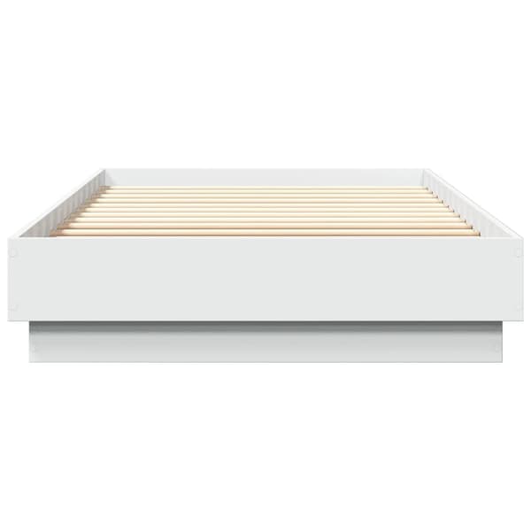 Sängram vit 90x200 cm konstruerat trä