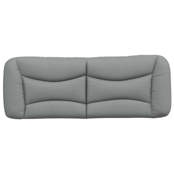 Headboard Cushion "Hvar" Light Grey 140 cm Fabric