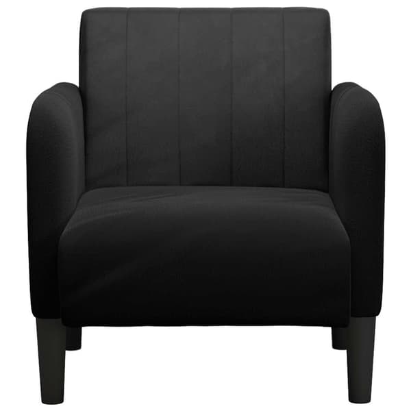 Soffstol med armstöd svart 54 cm sammet